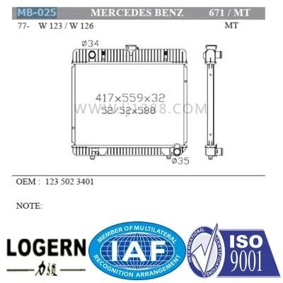 Auto Radiator for Benz 1976-1985 W123/W126 Mt