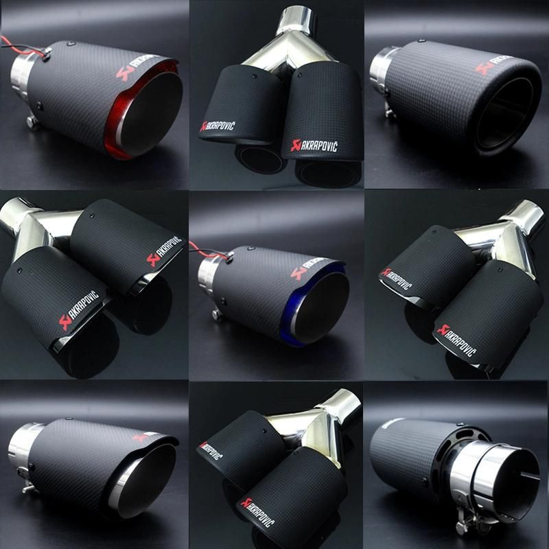 China Supplier Auto SS304 Red LED Light Shinning Exhaust Muffler