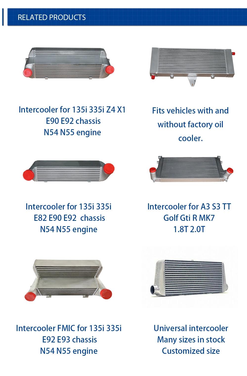 Aluminium Core Intercooler Heat Exchanger for Car