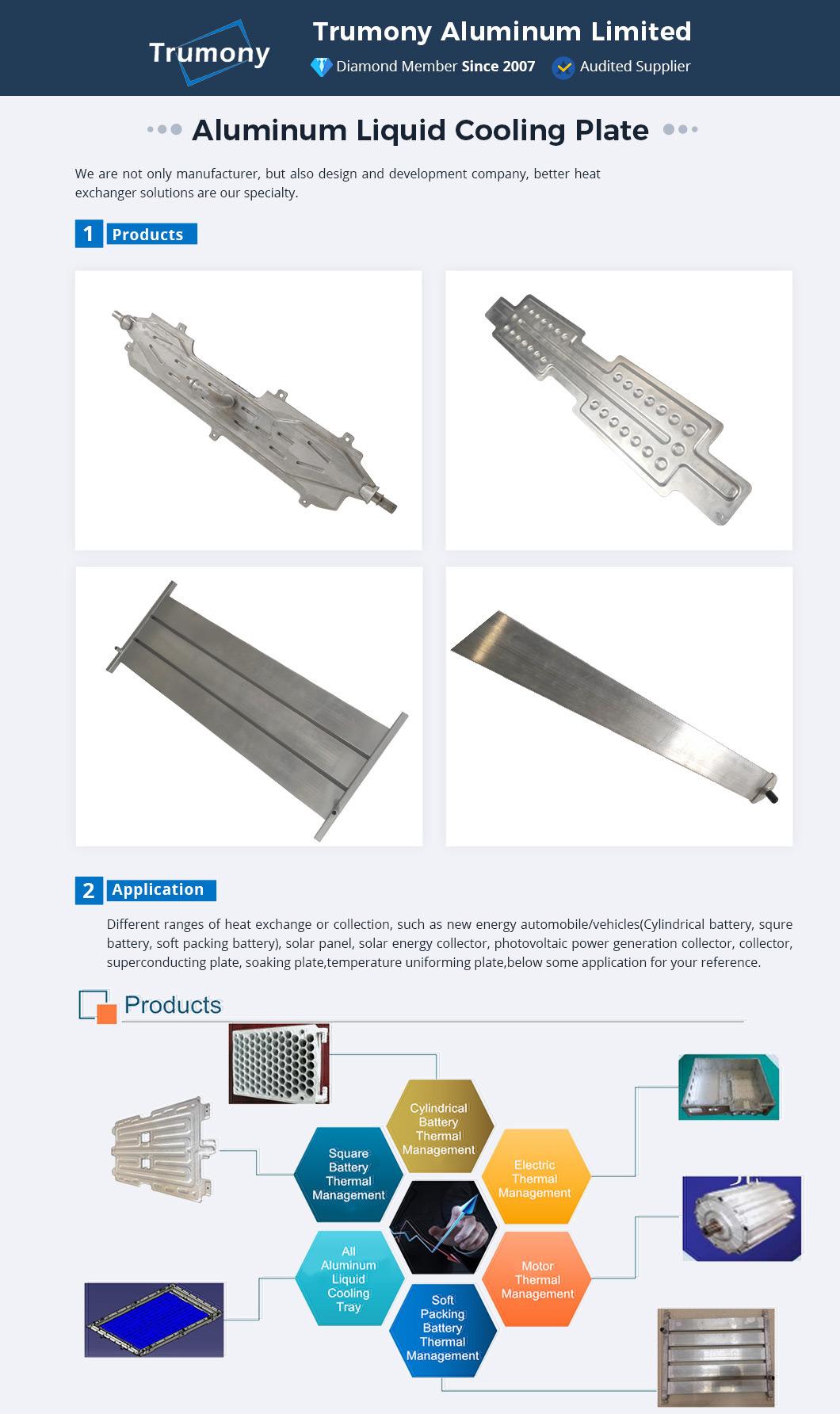 Long Lifetime Aluminum Liquid Cooling Plate for New Energy Automobile