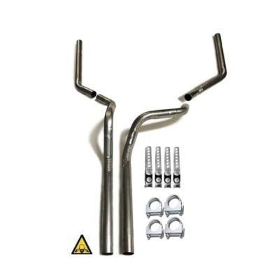 Dual Pipes Conversion Exhaust Kit Fits Gmc Chevy Trucks 2000 1500 2500 C K