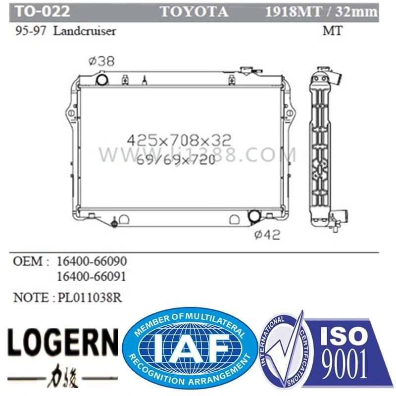 to-022 Auto Radiator for Toyota 95-97 Landcruiser Mt Dpi: 1918