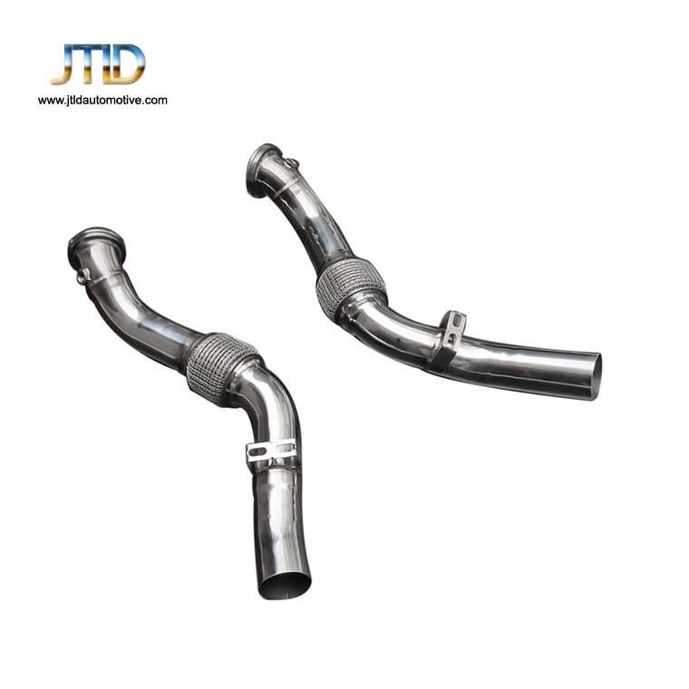 High Flow Performance Race Pipe Polished Stainless Steel Exhaust Downpipe for Maserati Ghibli Sq4
