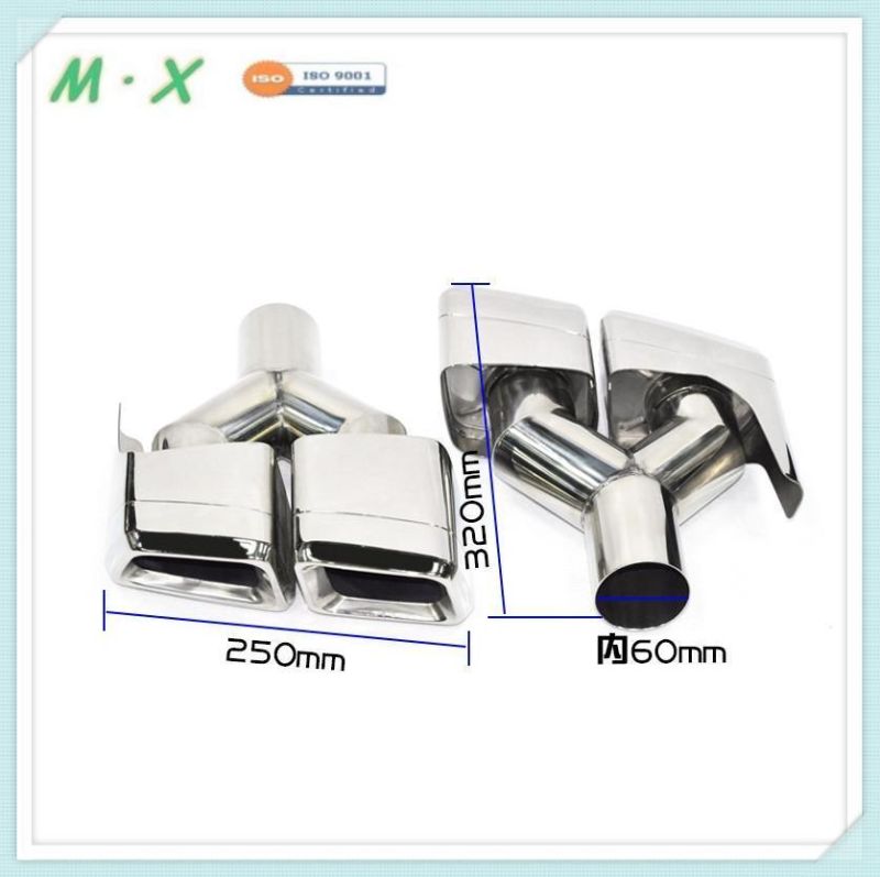 High Quality SS304 Stainless Steel Muffler Tip with Mirror Polish for Mercedes W166 Gl Ml Amg Exhaust Tip Pipe