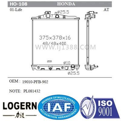 Brazing Aluminum Car Radiator for Honda Life&prime;01-03 at