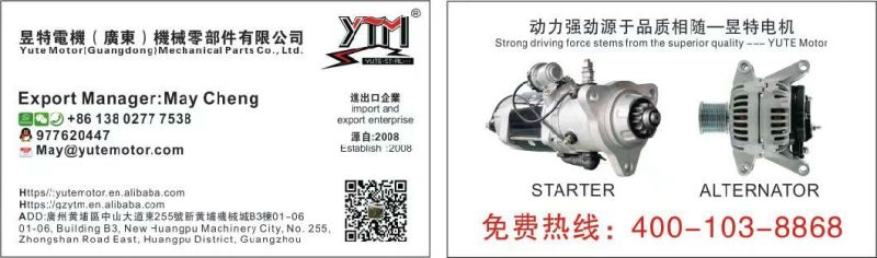 New Motor Big Teeth 24V 11t 6.0kw Starter for D30-3708100 Yc85-7 4108 Engine Starter