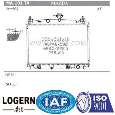 Car Aluminum Radiator for Mazda 2&prime;08 at/PA16