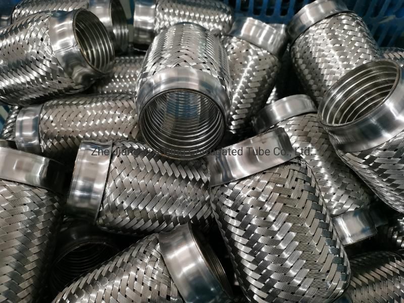Car Exhaust Flexible Bellow Pipe with Nipple/Inner Braid/Inner Interlock