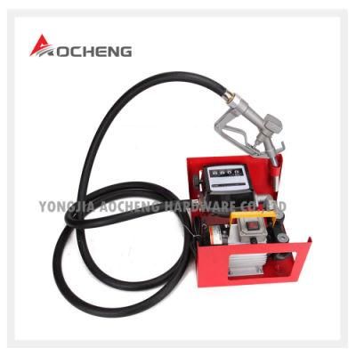 Electric Oil Fuel Bio Diesel Gas Transfer Pump Meter + 12&prime; Hose &amp; Nozzle 110V